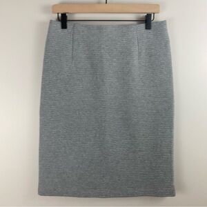 Boden Grey Ribbed Pencil Skirt